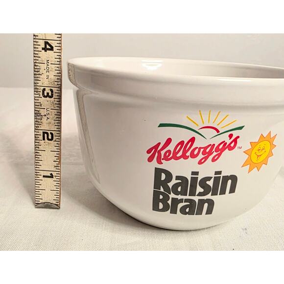 Kellogg's Raisin Bran Cereal Bowl Ceramic 1999 Houston Harvest Gift Products - Picture 5 of 5